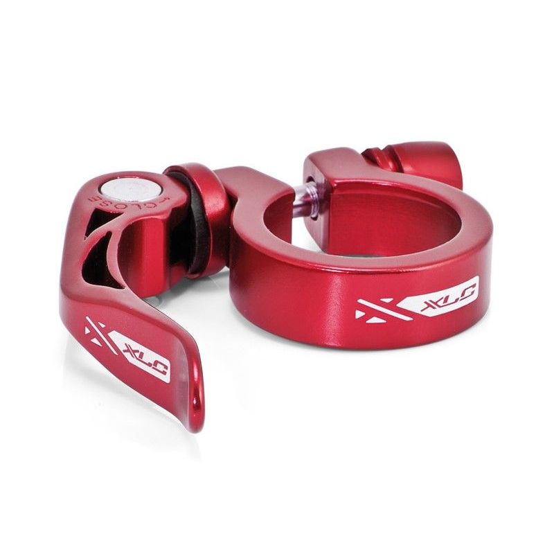 XLC seat clamp 34.9 punainen pikalinkulla