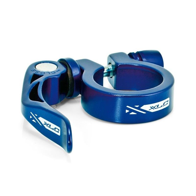 XLC seat clamp 34.9 sininen pikalinkulla