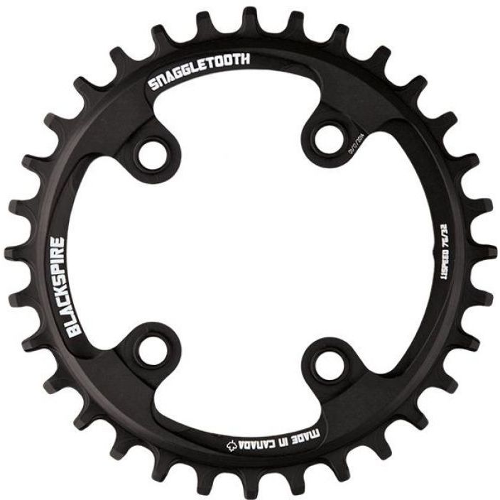 Blackspire Snaggletooth NW 76 musta 28T eturatas