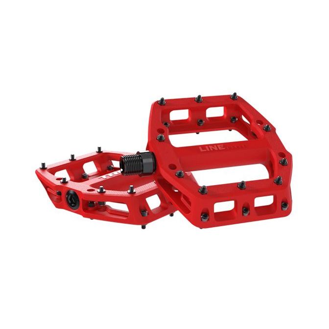 Trek Line Elite Flat Pedal Set - Radioactive Red
