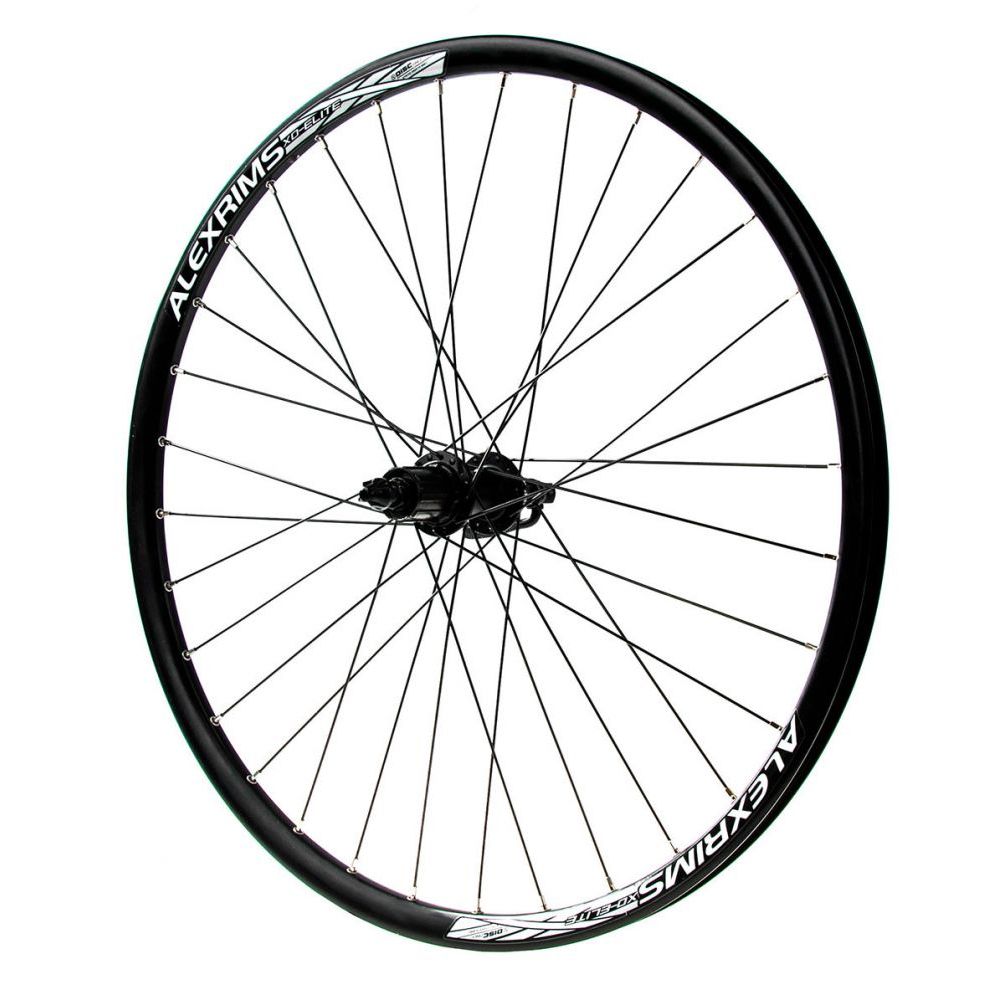 Takakiekko 26" Alexrims DP23/Shimano M3050 QR Center Lock 8-11v musta