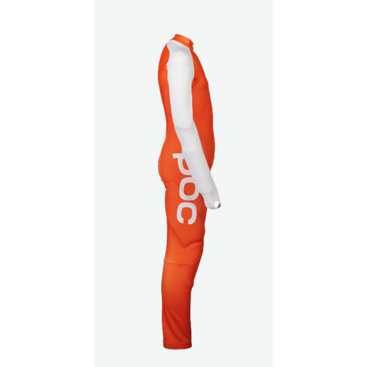 POC Junior Skin GS Ski Racing Suit - Zink Orange / Hydrogen White sykäpuku 3