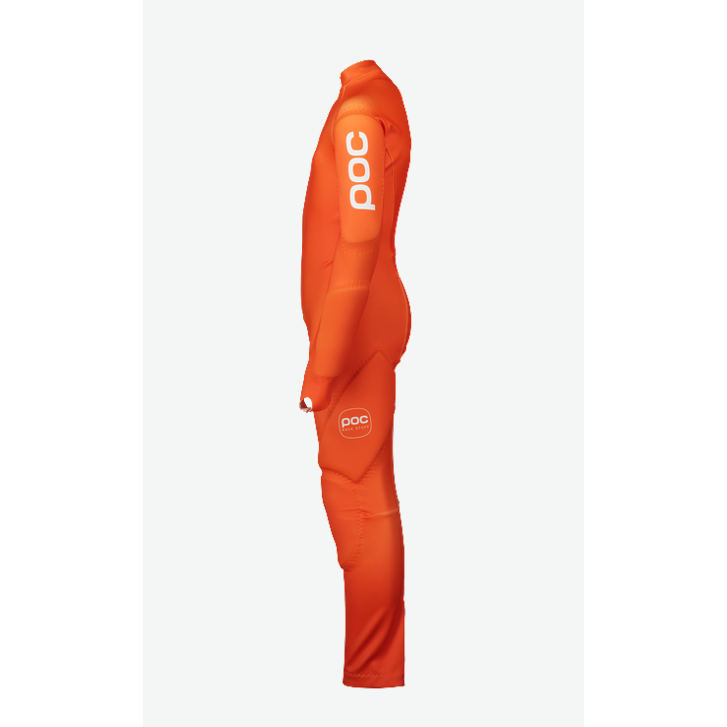 POC Junior Skin GS Ski Racing Suit - Zink Orange / Hydrogen White sykäpuku 4