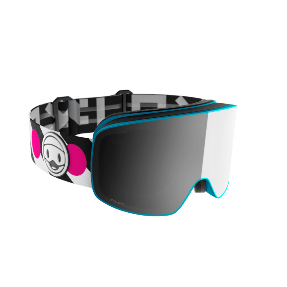 Flaxta Prime Junior - Flaxta Blue/ Bright Pink with Silver Mirror lasten laskettelulasit