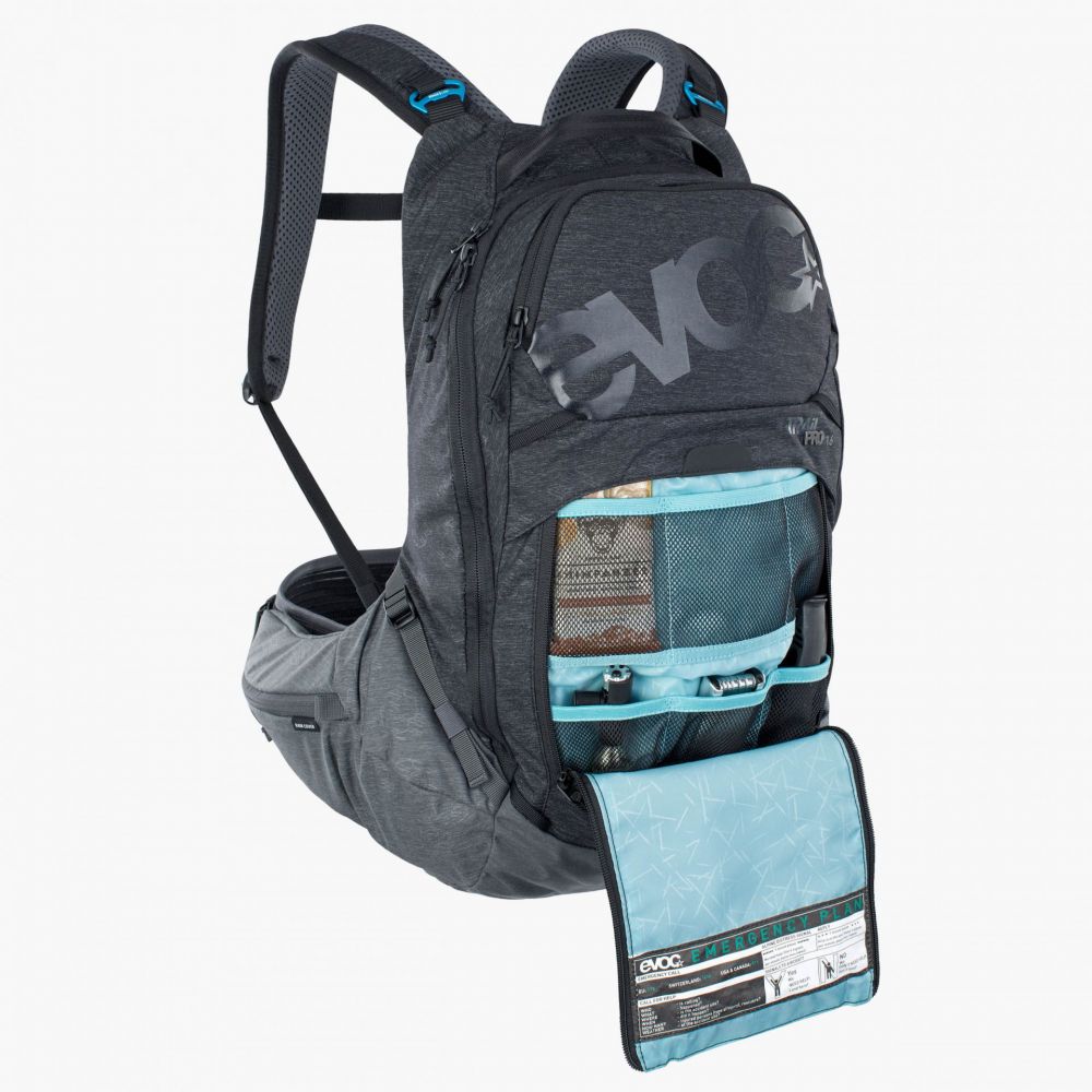 EVOC Trail Pro 16 - Black Carbon Grey S/M 6